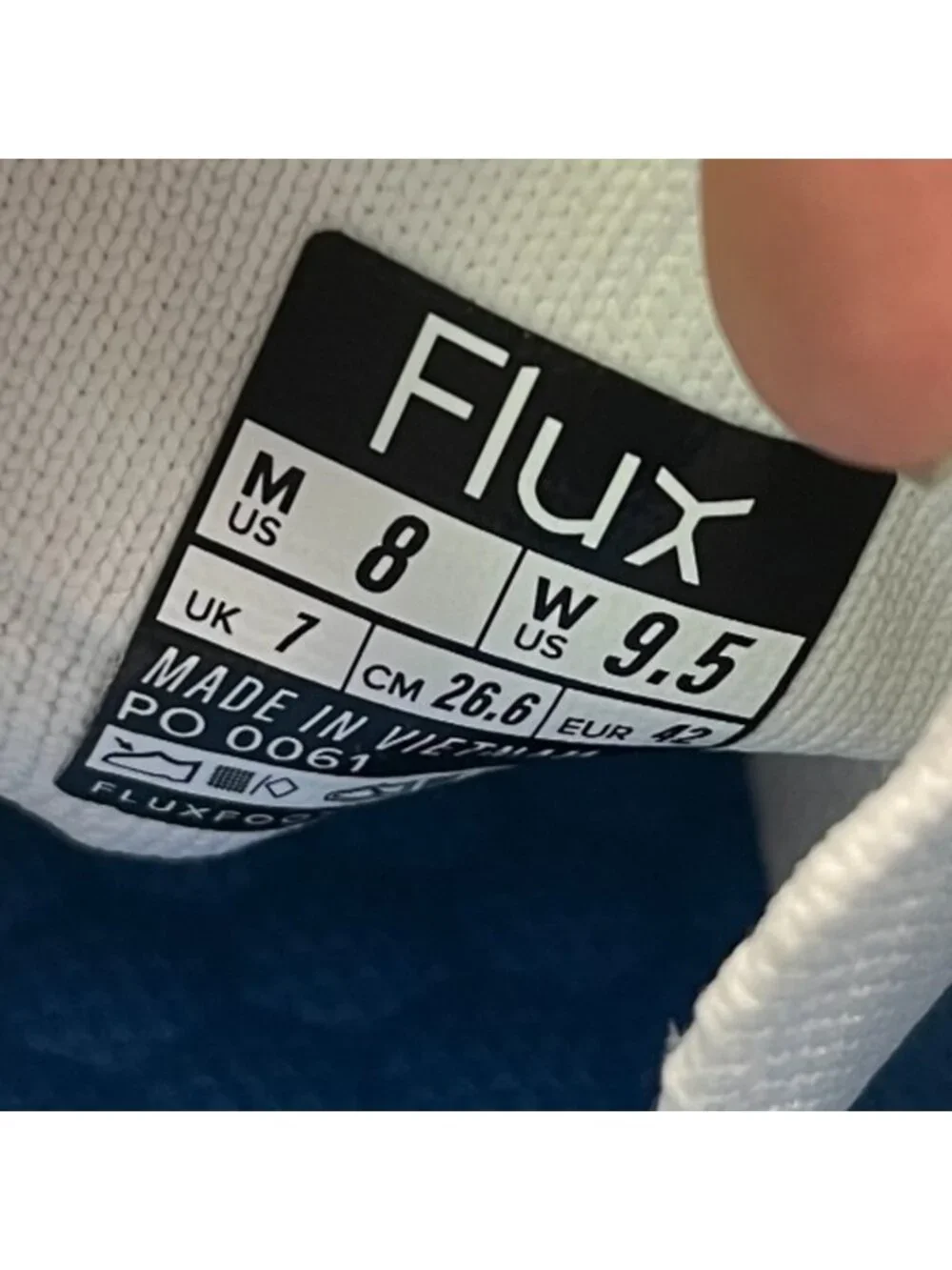 Flux Footwear Adapt Trainer White Mens Size 8 Womens Size 9.5 Athletic Shoes